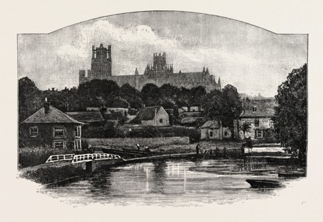 ELY CATHEDRAL, FROM THE RIVER, UK. Ely Cathedral (in full, The Cathedral Church of the Holy and