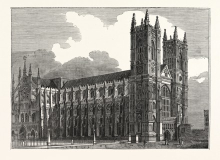 NORTH WEST VIEW OF WESTMINSTER ABBEY, LONDON, UK, britain, british, europe, united kingdom, great