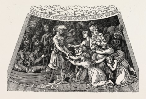 THE PASSAGE OF THE DOURO. The Wellington shield 1820, Thomas Stothard, 1755 - 1834, engravings. The