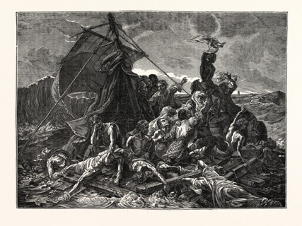 CREW OF THE MEDUSA ON THE RAFT.
