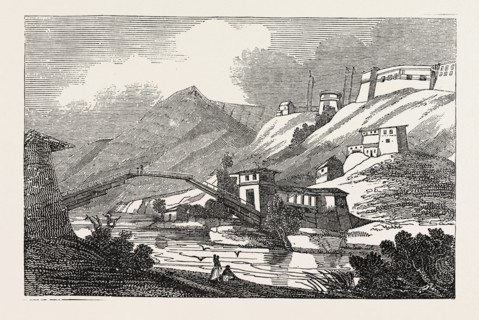 FIR BRIDGE AND CASTLE OF WANDIPORE, THIBET