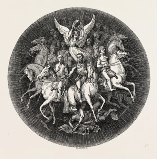 THE WELLINGTON SHIELD.  1820, Thomas Stothard, 1755 - 1834, engravings. The silver shield itself