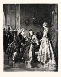 THE BETROTHAL by OTTO ERDMANN. Otto Wilhelm Eduard Erdmann (born 1834 â€ì died 1905) was a German