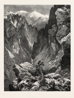 SPRINGVILLE CANYON. Thomas Moran (February 12, 1837 â€ì August 25, 1926) from Bolton, England was