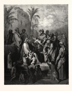CHRIST BLESSING THE CHILDREN. Gustave Doré,  January 6, 1832 â€ì January 23, 1883, was a French