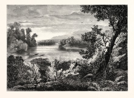 JUNIATA RIVER, NEAR LEWISTOWN. John Augustus Hows, 1832 - 1874. USA