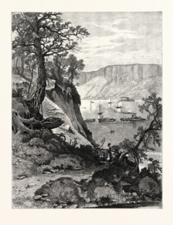PALISADES, FROM BELOW HASTINGS. J.D. WOODWARD. USA