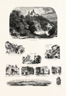 WARTBURG CASTLE, GERMANY. The Wartburg is a castle situated on a 1230-foot (410-m) precipice to the