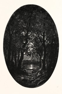 Under the silver full-moonlight Shimmereth white the lake Seen through the natural arches That the
