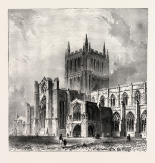 HEREFORD CATHEDRAL, located at Hereford in England, dates from 1079. UK