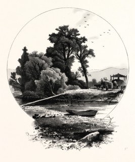 SUMMER. The clouds are silver, in an azure sky; The hills lie basking in a sunny dream; The lapping