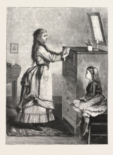 Interior in the cottage, 1876, UK, britain, british, europe, united kingdom, great britain,