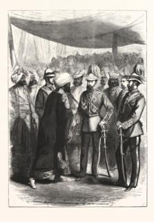 THE PRINCE OF WALES AT CALCUTTA, KOLKATA; RECEPTION OF NATIVE PRINCES, INDIA, WEST BENGAL,