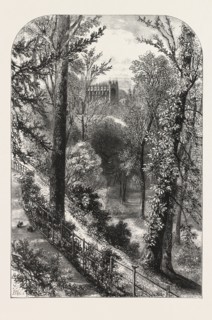 THE SLOPES, WINDSOR, ENGRAVING 1876, UK, britain, british, europe, united kingdom, great britain,