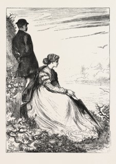UNDER THE CLIFFS. DRAWN BY T. MORTON. ENGRAVING 1876, UK, britain, british, europe, united kingdom,