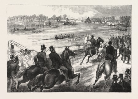 COACHING,  A SKETCH AT CHISWICK, The Boat Race is an annual rowing race between the Oxford