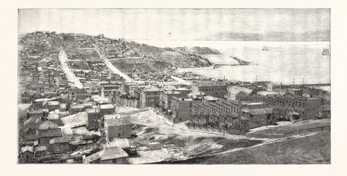 THE GOLDEN GATE SAN FRANCISCO ENGRAVING 1876, US