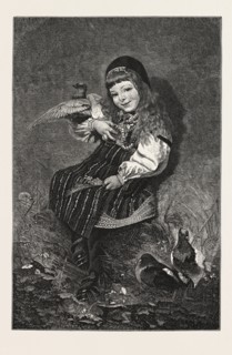 THE PETS, PICTURE BY HUGO SALMSON IN THE SALON, 1875, ENGRAVING 1876, UK, britain, british, europe,