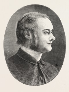 DR. CARVER, HEAD MASTER OF DULWICH COLLEGE, ENGRAVING 1876, UK, britain, british, europe, united