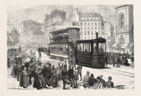 NEW ENGINE FOR PROPELLING TRAMWAY CARS, NOW IN USE IN PARIS, BETWEEN MONT PARNASSE AND THE BRIDGE