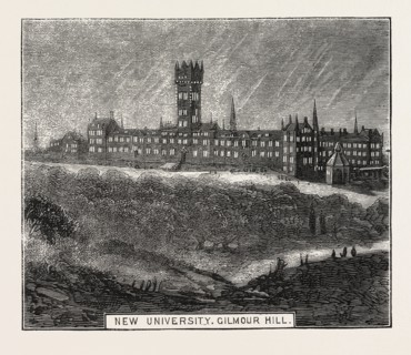 SKETCHES DURING THE PRINCE AND PRINCESS OF WALES'S RECENT VISIT TO GLASGOW, NEW UNIVERSITY, GILMOUR