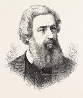 George Dawson, preacher, 1821â€ì1876, English preacher , ENGRAVING 1876, UK, britain, british,