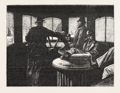 RETURN OF WILLIAM TWEED TO NEW YORK: A MOONLIGHT WATCH, ENGRAVING 1876, US, USA, America, United