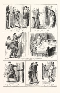 NEW YEAR'S DAY IN SCOTLAND, FIRST FOOTING, ENGRAVING 1876, UK, britain, british, europe, united