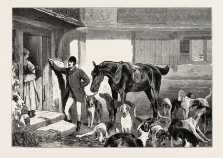 THE HUNTSMAN'S COURTSHIP, FROM THE PAINTING BY JOHN CHARLTON
