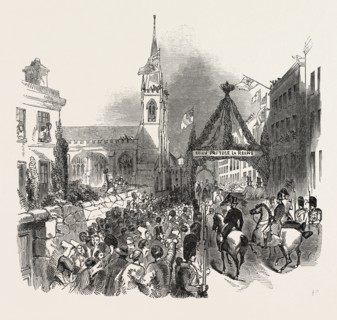 QUEEN VICTORIA PASSING ST. MARK'S CHURCH, JERSEY, 1846