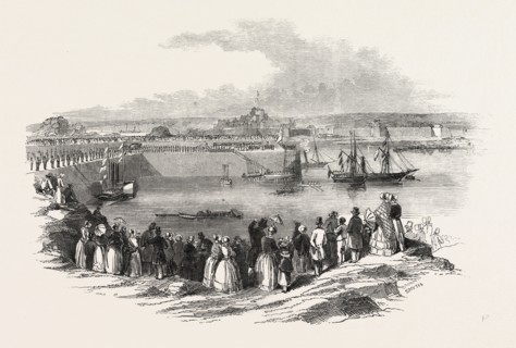 HER MAJESTY QUEEN VICTORIA LANDING AT VICTORIA PIER, JERSEY, 1846