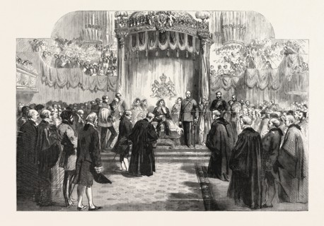QUEEN VICTORIA'S VISIT TO BIRMINGHAM, UK: READING OF THE BIRMINGHAM CORPORATION' ADDRESS TO HER