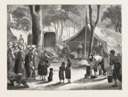 FRANCO-PRUSSIAN WAR: ARRIVAL OF WOUNDED SOLDIERS AT NANCY, FRANCE, 1870
