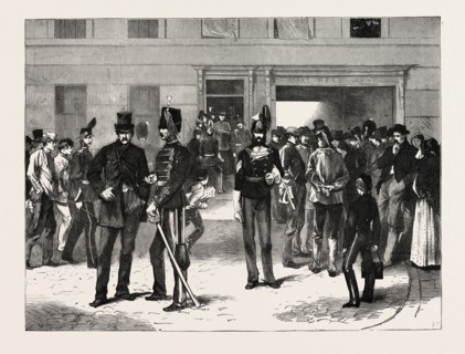 RECRUITING AT WESTMINSTER, LONDON, UK, 1870