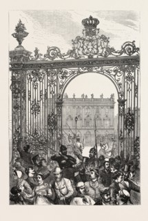 FRANCO-PRUSSIAN WAR: SCENE AT NANCY: THE PRUSSIANS AND THE POPULACE, FRANCE, 1870