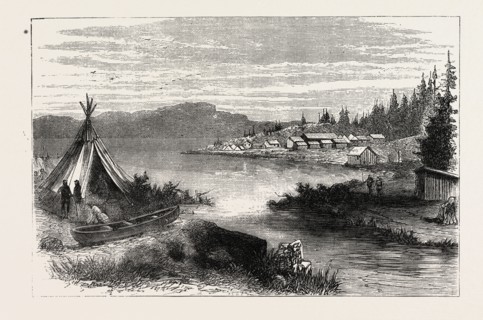 THE RED RIVER EXPEDITION: VIEW FROM VOLUNTEER CAMP, THUNDER BAY, 1870, CANADA