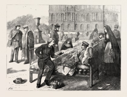 FRANCO-PRUSSIAN WAR: WOUNDED SOLDIERS ONCE MORE IN THE SUN, 1870