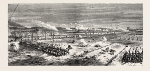 FRANCO-PRUSSIAN WAR: THE BATTLE OF AMIENS, FRANCE, 1870; 44th Prussian Infantry Storming