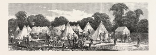THE VOLUNTEER ARTILLERY CAMP AT SHOEBURYNESS, UK, 1865
