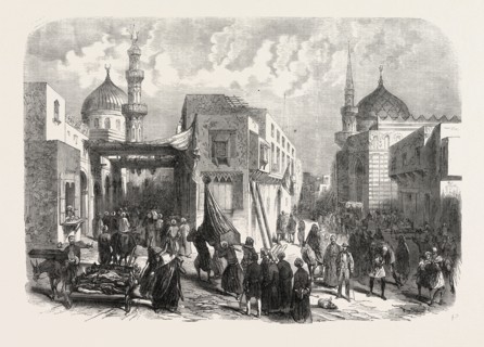 THE OLD QUARTER OF CAIRO DURING THE PREVALENCE OF CHOLERA: THE AMBULANCE OF THE FRENCH CONSULATE,