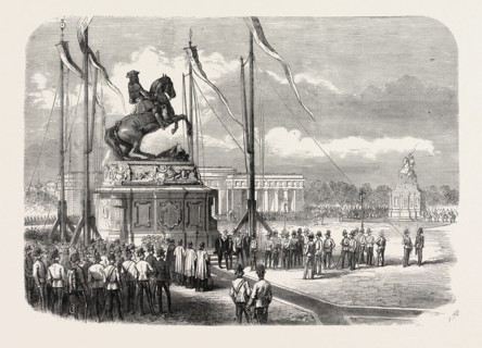 INAUGURATION OF AN EQUESTRIAN STATUE OF PRINCE EUGENE AT VIENNA, AUSTRIA, 1865