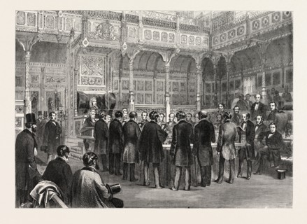 THE HOUSE OF COMMONS: SWEARING-IN OF THE MEMBERS, LONDON, UK, 1857
