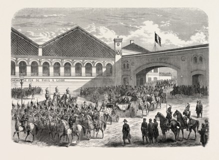 ARRIVAL OF THE GRAND DUKE CONSTANTINE IN PARIS: DEPARTURE FROM THE LYONS RAILWAY STATION, FRANCE,