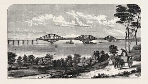 CONTINUOUS STEEL GIRDER BRIDGE TO CROSS THE FIRTH OF FORTH, DESIGNED BY MR. JOHN FOWLER AND