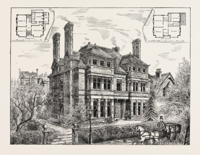 SUGGESTIONS IN ARCHITECTURE: HOUSE BUILT AT HOLLY PARK, CROUCH HILL, W. WAYMOUTH & SON, ARCHITECTS,