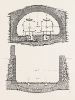 CABLE RAILWAY TUNNEL UNDER RIVER NEAR VAN BUREN STREET, CHICAGO, UNITED STATES OF AMERICA, USA, U.S