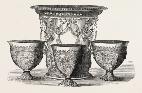 SILVER "COPA" AND "ZARVES" PRESENTED TO LADY NURSES AT SMYRNA, TURKEY, 1856