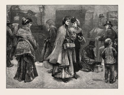 A COUNTRY VISITOR IN LONDON, UK, 1873