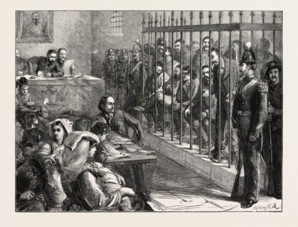 TRIAL OF A BAND OF ITALIAN BRIGANDS AT AQUILA, ITALY, 1873