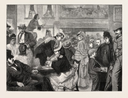 AT A MUSIC HALL IN LONDON, UK, 1873